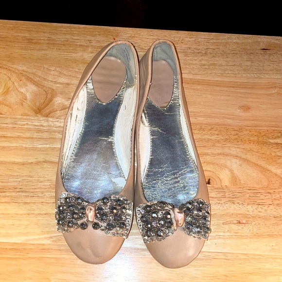 Rhinestone Beaded Bow Ballet Flats - Picture 2 of 4